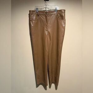 Aritzia Wilfred The Melina Vegan Leather Straight Leg Pants Size 14